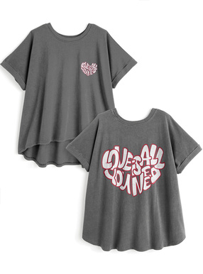 ピグメントロゴプリントルーズTシャツ