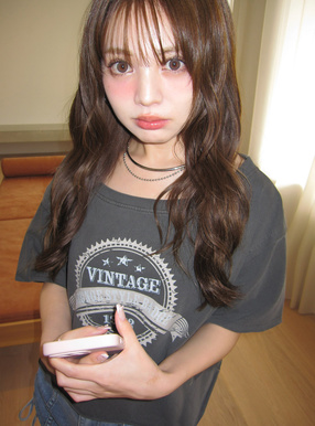 2Wayピグメントロゴクロップド丈Tシャツ