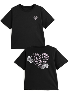 ハートロゴ刺繍Tシャツ