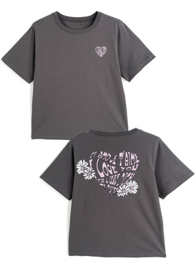 ハートロゴ刺繍Tシャツ