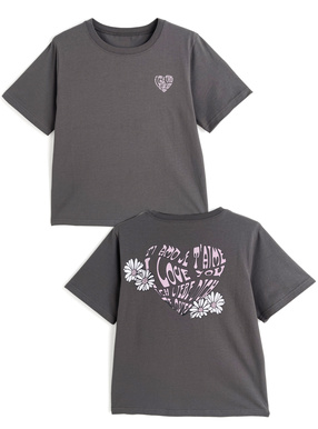 ハートロゴ刺繍Tシャツ
