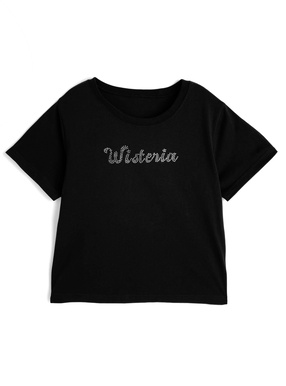 ラインストーンロゴTシャツ