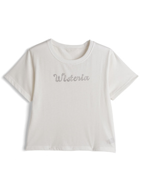 ラインストーンロゴTシャツ