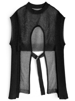 メッシュ前後差ヘムベスト