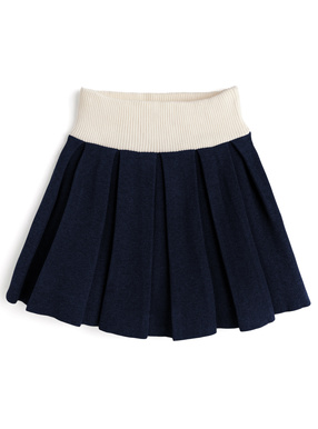 インパン付き配色プリーツニットスカート