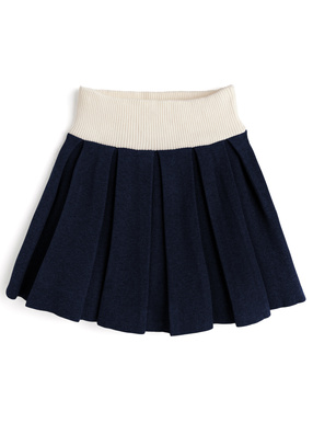 インパン付き配色プリーツニットスカート