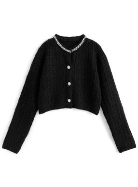 パールボタンニットカーディガン