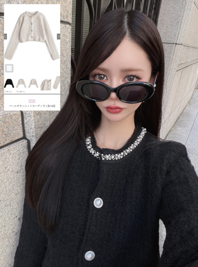 パールボタンニットカーディガン