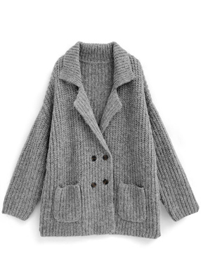 オーバーサイズニットジャケット