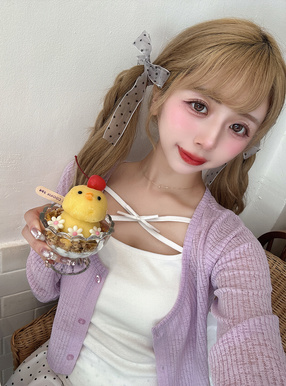 カップ付きクロスリボンキャミソール