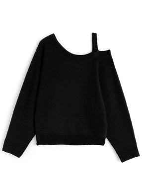 ワンショルダーニットトップス