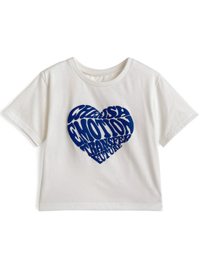 発泡ハートロゴショート丈Tシャツ