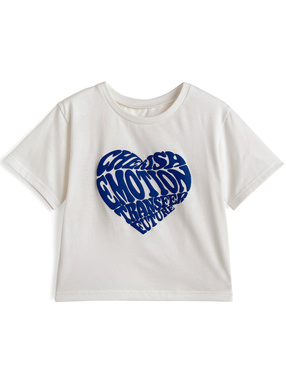 発泡ハートロゴショート丈Tシャツ