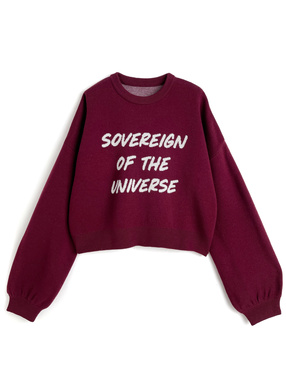 ロゴジャガードニットトップス