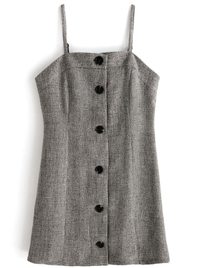 ツイードミニジャンパースカート