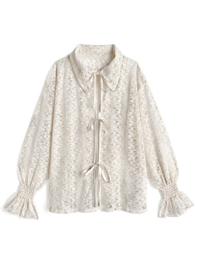 レースリボンカーディガン