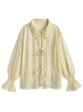 レースリボンカーディガン