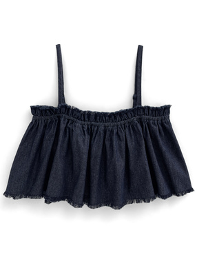 フリンジデニムキャミビスチェ