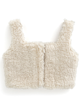 ボアショート丈ビスチェ