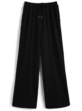 ピンタックワイドスウェットパンツ