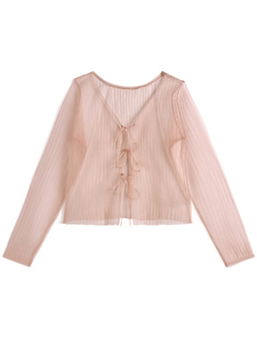 フロントリボンシアーカーディガン