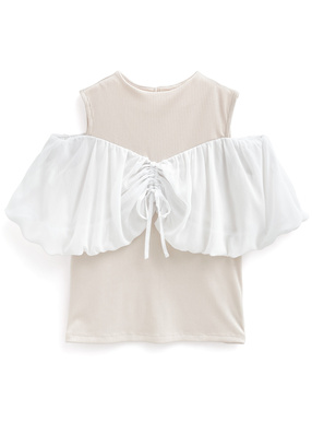 ショルダーオープンシアードロストトップス