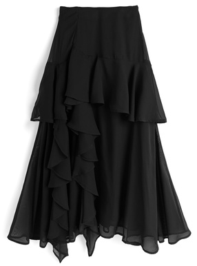 ラッフルティアードスカート