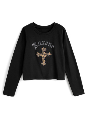 ロゴレオパード柄クロスTシャツ