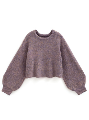 ミックスシャギーニットトップス