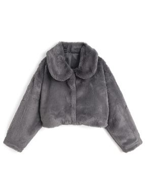 ファーショート丈コート