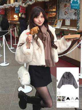 ファーショート丈コート