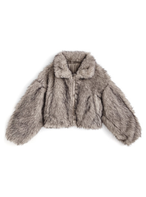 襟2Wayダブルジップファーブルゾン