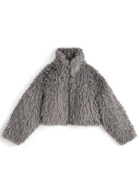 スタンドネックシープファーブルゾン