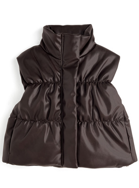 レザーダウンベスト