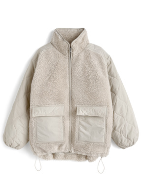 ボアキルティング中綿ジャケット