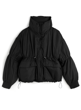 スタンドネックドロスト中綿ダウンジャケット