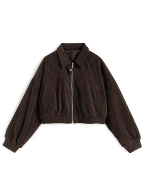 襟2Wayコーデュロイリブブルゾン