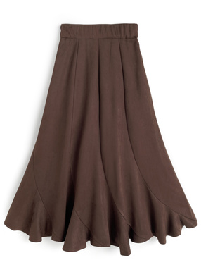 スエードフレアスカート