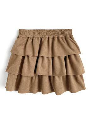 ティアードスエードミニスカート