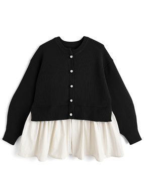 ドッキングフレアニットカーディガン