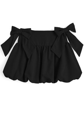 2Wayダブルリボンバルーンミニスカート