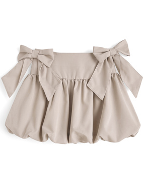 2Wayダブルリボンバルーンミニスカート