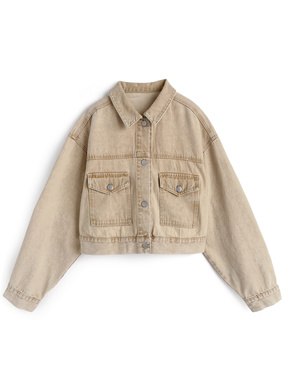 ショート丈カラーデニムジャケット