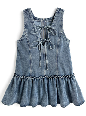 前後2Wayデニムミニワンピース