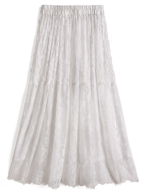 ぺチスカート付き切替レーススカート