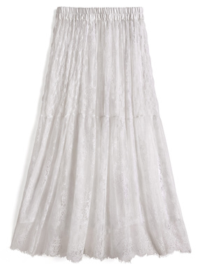 ぺチスカート付き切替レーススカート