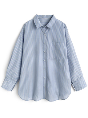 ストライプ柄オーバーサイズシャツ