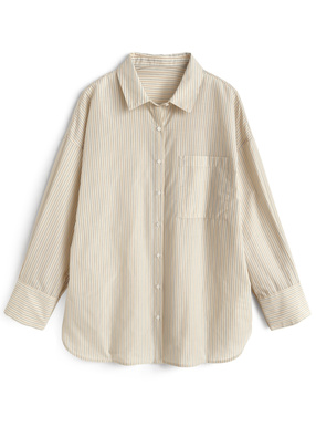 ストライプ柄オーバーサイズシャツ