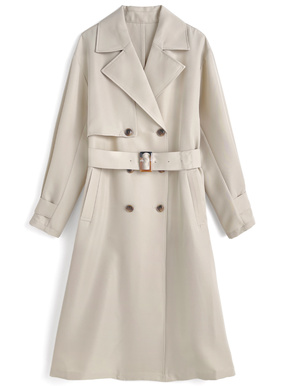 ベルト付きトレンチコート