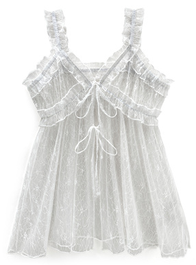 花柄レースリボンキャミビスチェ